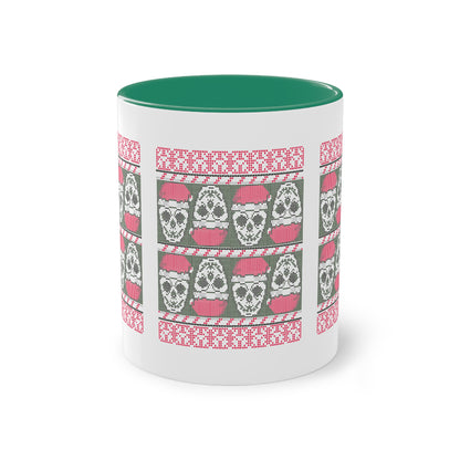 Ugly Sweater Totenkopf Tasse - Weihnachtlicher Grusel mit Stil