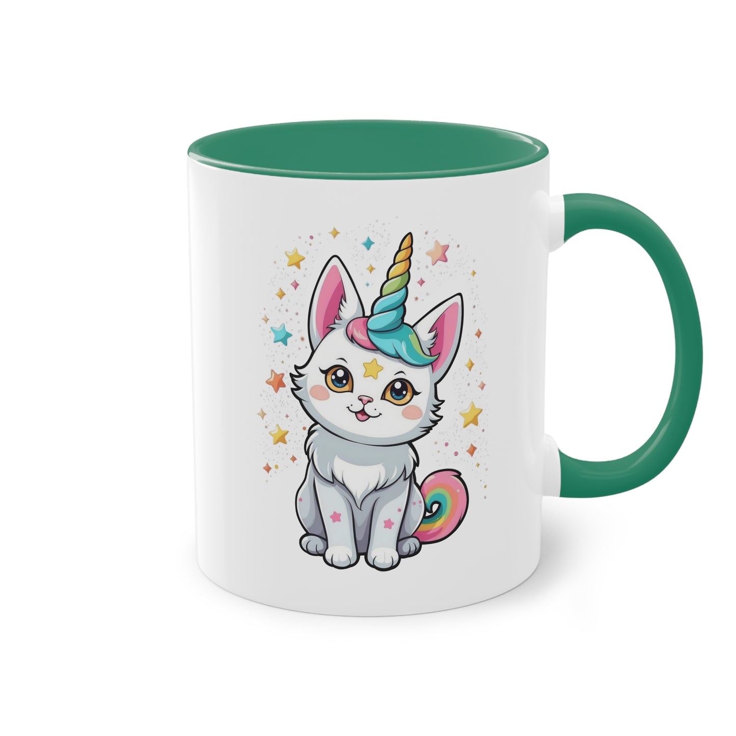 Magische Katzen-Einhorn Tasse - Keramik Tasse mit Einhornkatze Design