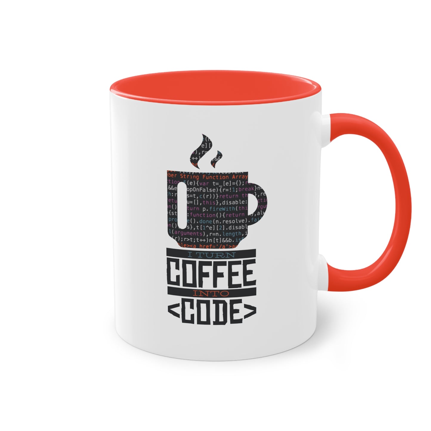 "I turn coffee into code" Tasse für Programmierer