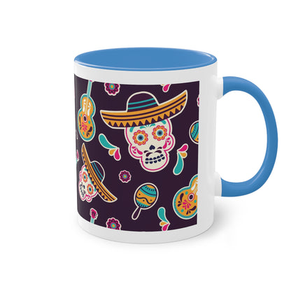 Mexikanische Fiesta Tasse - Fröhliches Totenkopf- und Sombrero-Design