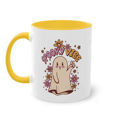 "Spooky Vibe" Tasse mit süßem Geist - Perfekt für Halloween-Fans