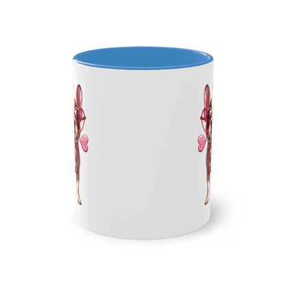 Süße French Bulldog Tasse mit Herzbrille für Hunde Fans