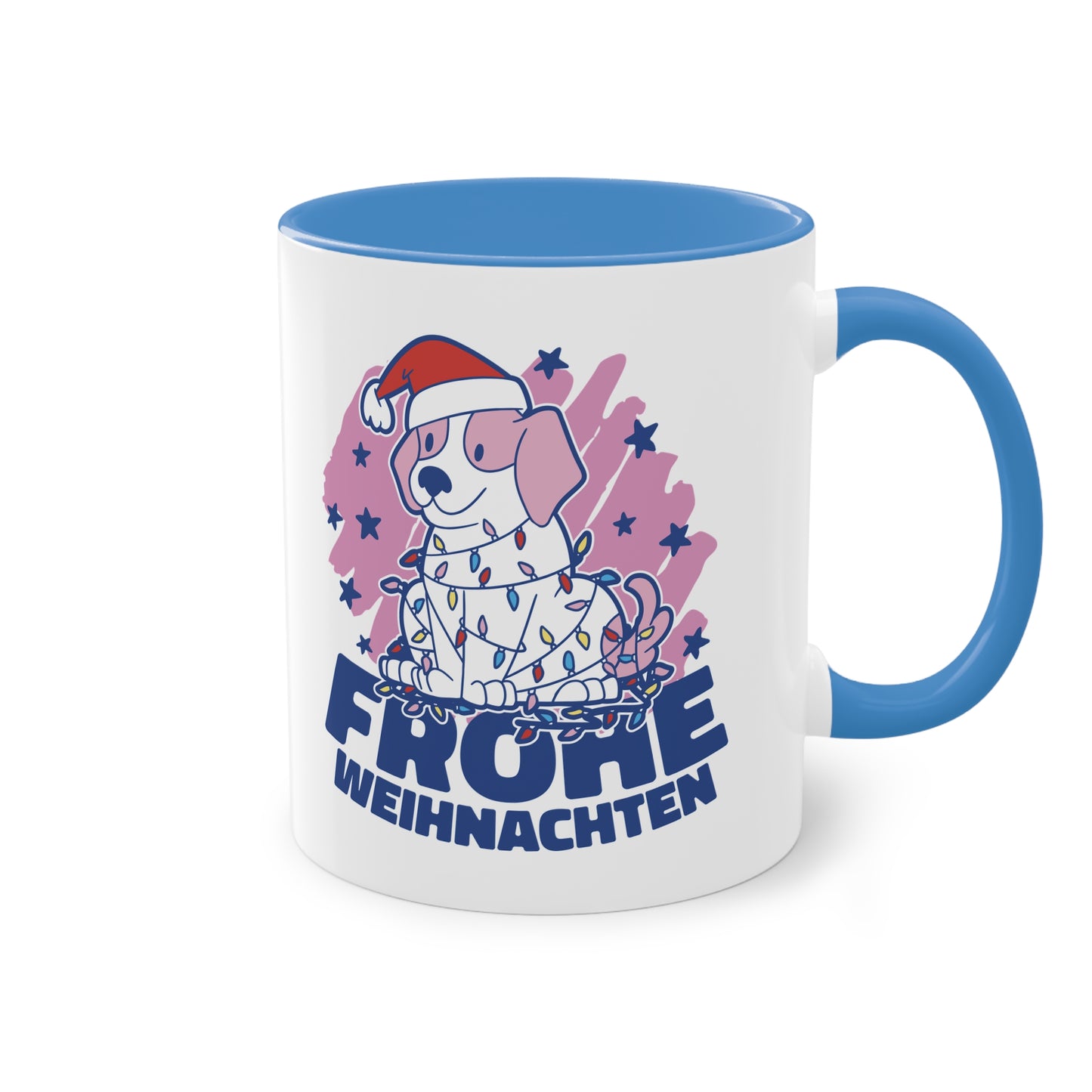 Frohe Weihnachten Hundetasse - Festliche Kaffeetasse für Hundefans