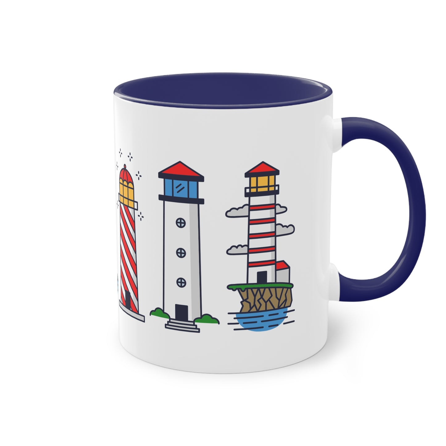 Leuchtturmpanorama - Die Nordsee Leuchtturm Tasse