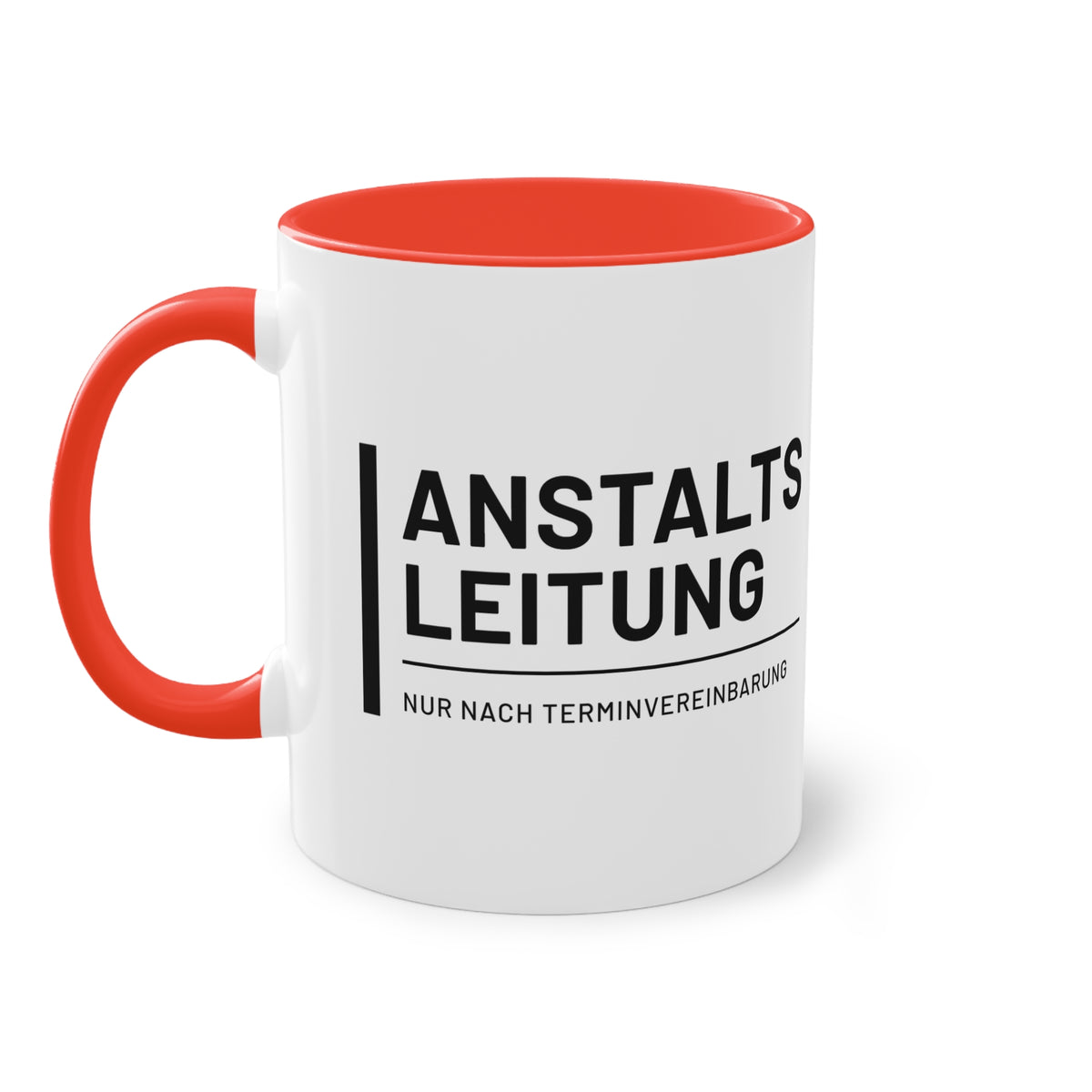 Chef Tasse "Anstaltsleitung", Farbvariante Rot