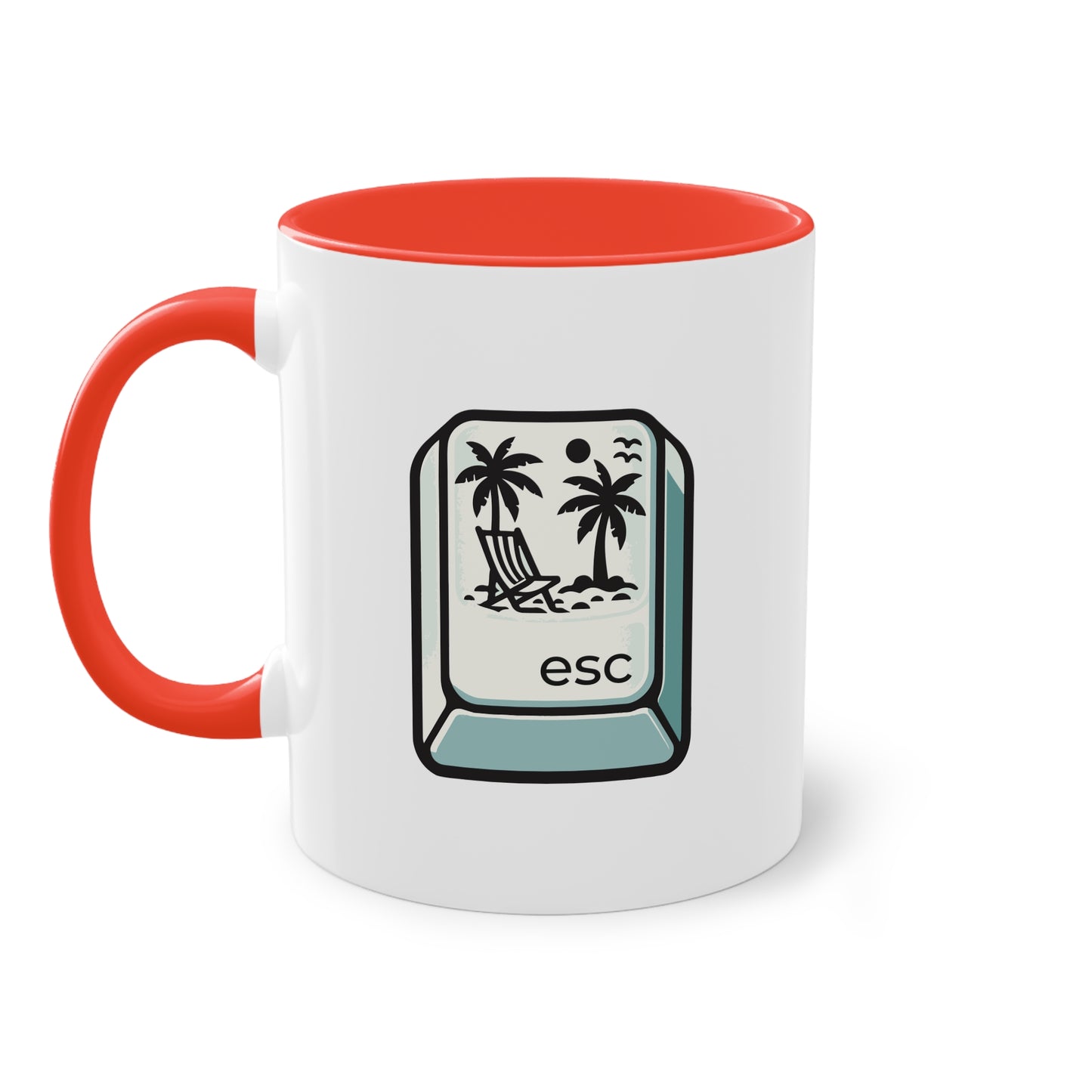 "ESC to Paradise" Tasse für Gamer mit Fernweh