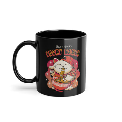 Lucky Ramen Tasse - Lustige Anime/Manga Tasse mit Glückskatze