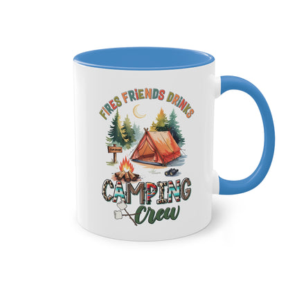 Camping Tasse mit Zelt, Lagerfeuer & „Camping Crew“ Schriftzug