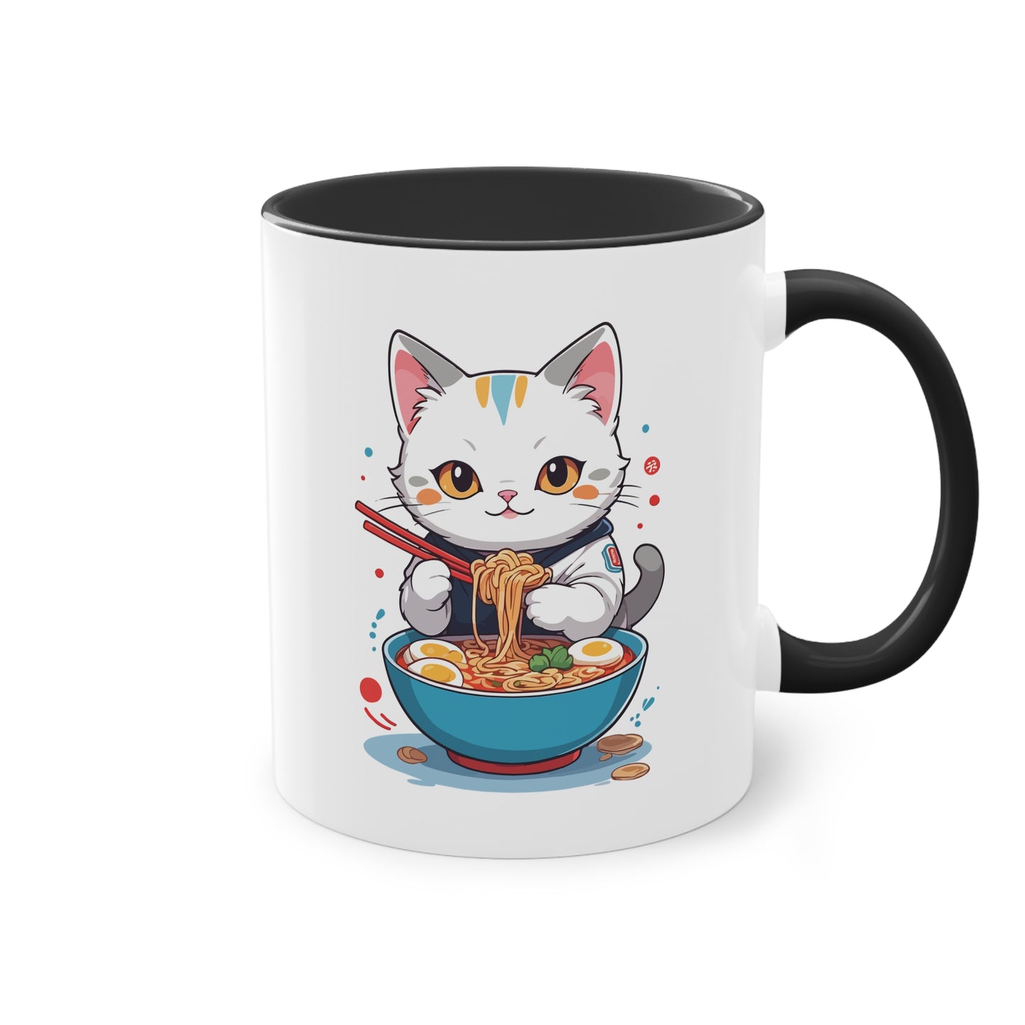 Kawaii Katze mit Ramen - Die Anime-Tasse mit Katzenmotiv