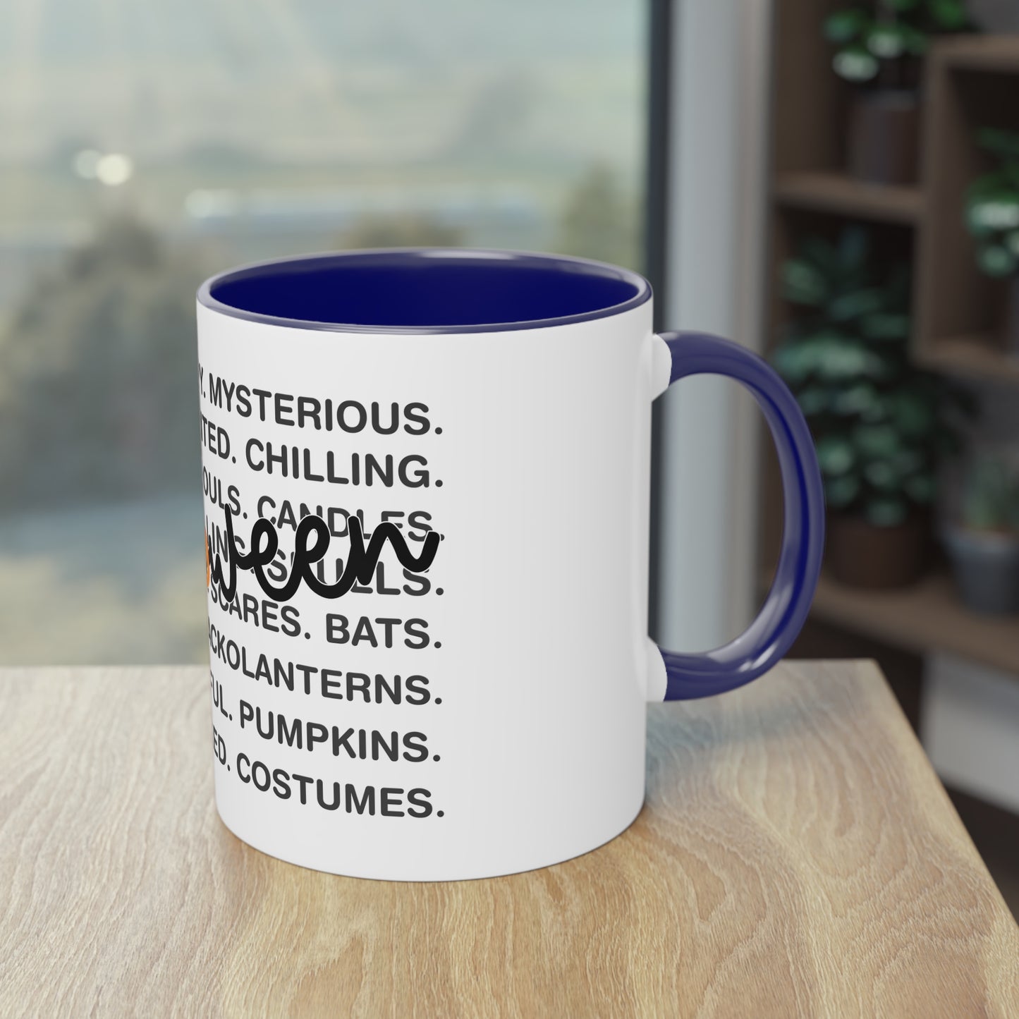 Halloween Tasse mit Wortwolke & Schriftzug | Gruseliges Herbst-Design