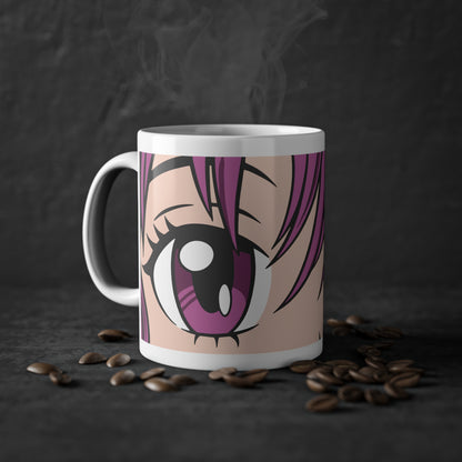 Geheimnisvolle Blicke - Kunstvolle Anime-Augen Tasse