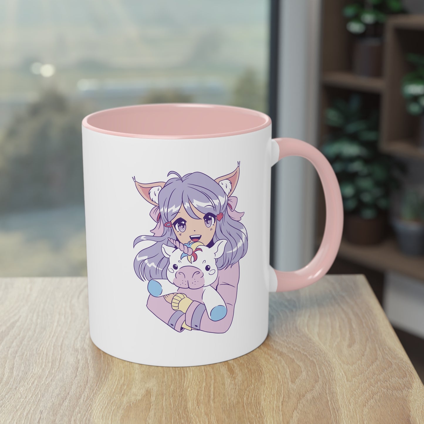 Magische Begleiter - Anime Girl und Einhorn Tasse