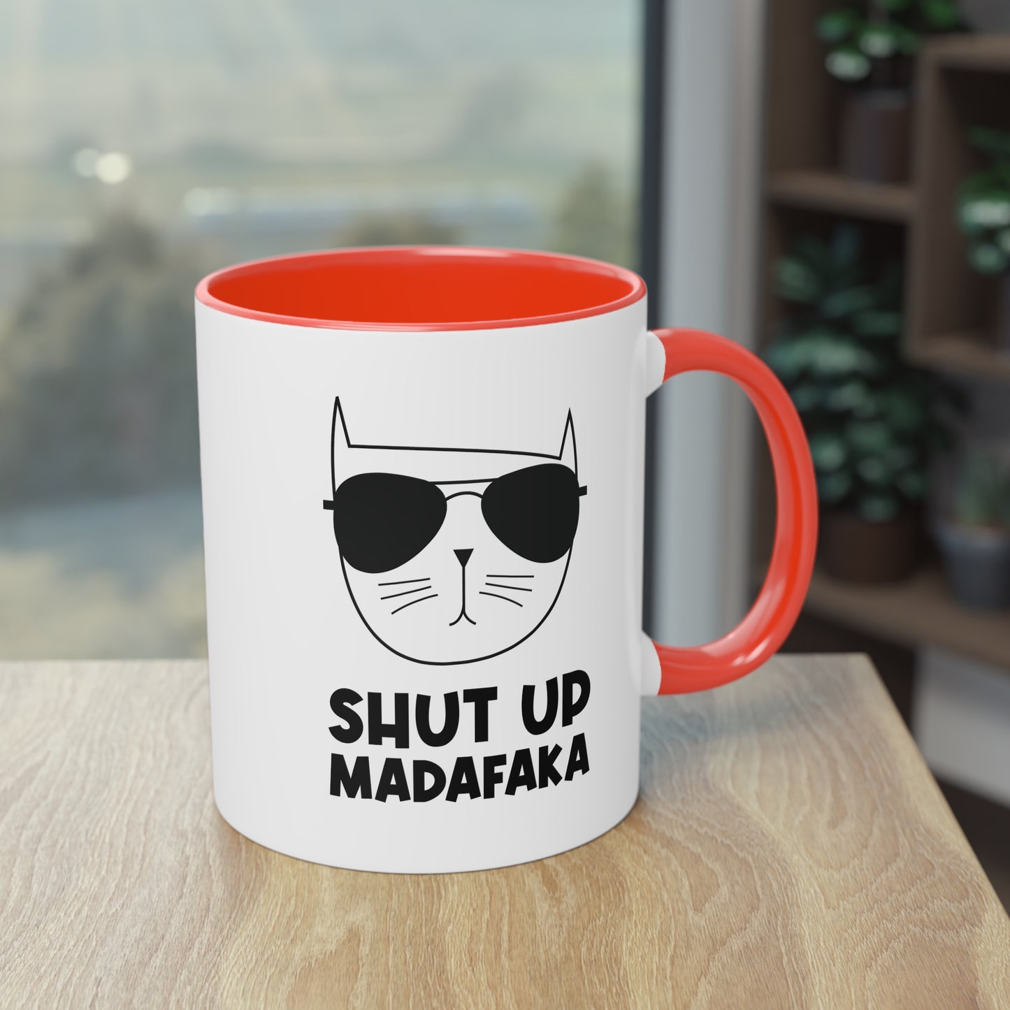 Lässige Katze: Shut up madafaka Tasse