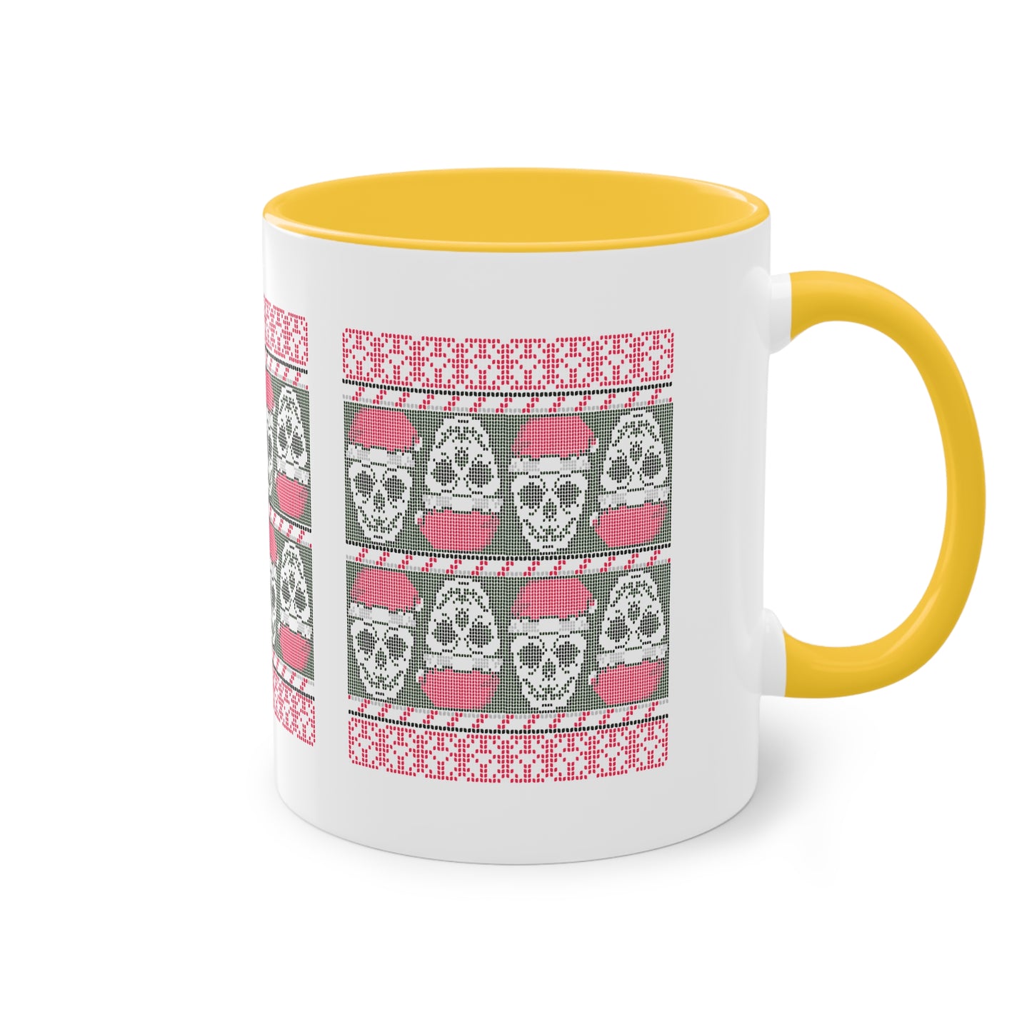 Ugly Sweater Totenkopf Tasse - Weihnachtlicher Grusel mit Stil