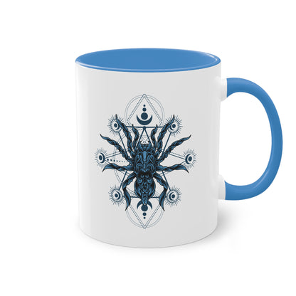 Tasse mit Ornament Spinne für Spinnenfans