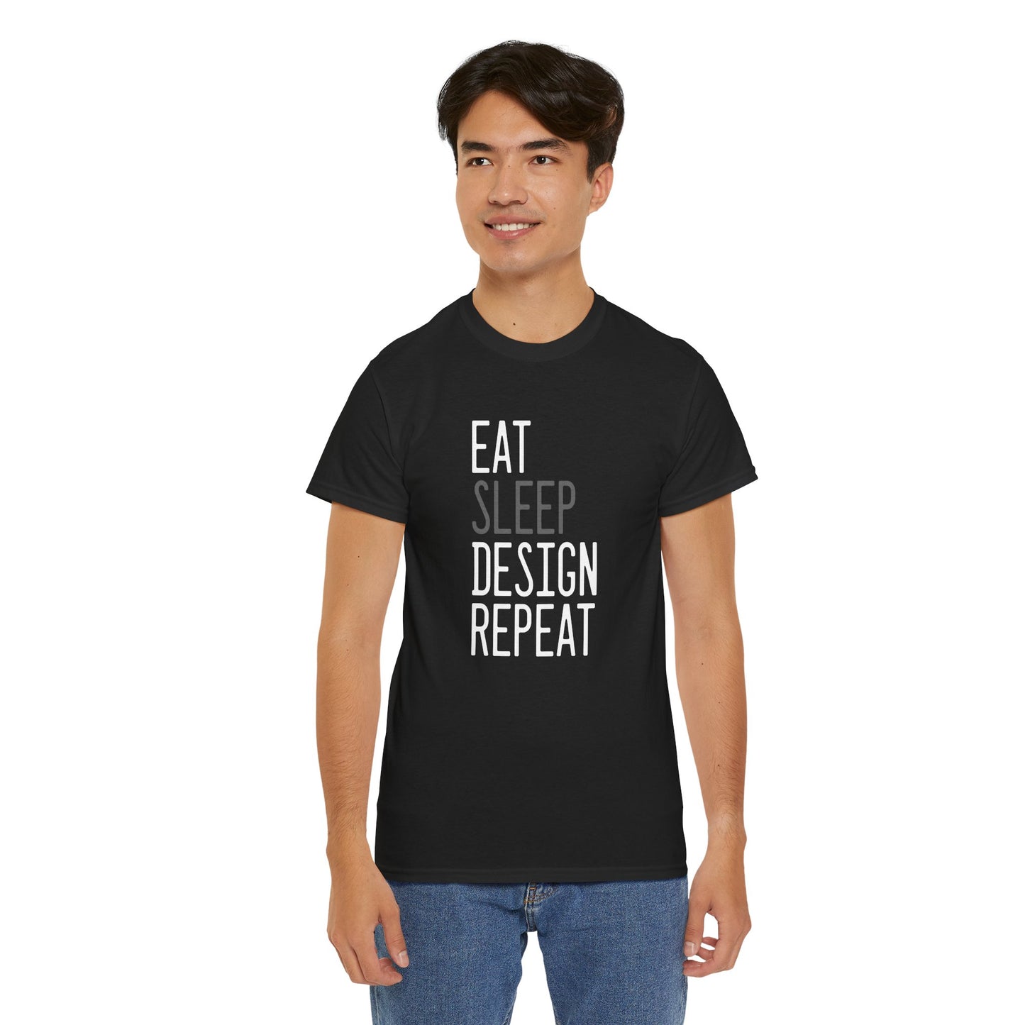 "Eat Sleep Design Repeat" T-Shirt - Für kreative Köpfe