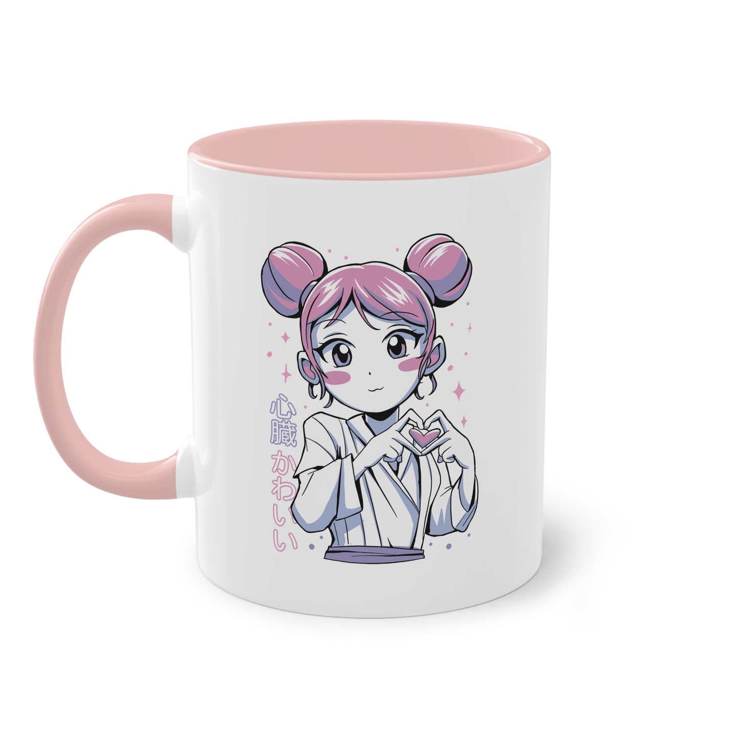 Love Story Anime Tasse - Süßes Manga-Mädchen mit Herzmotiv