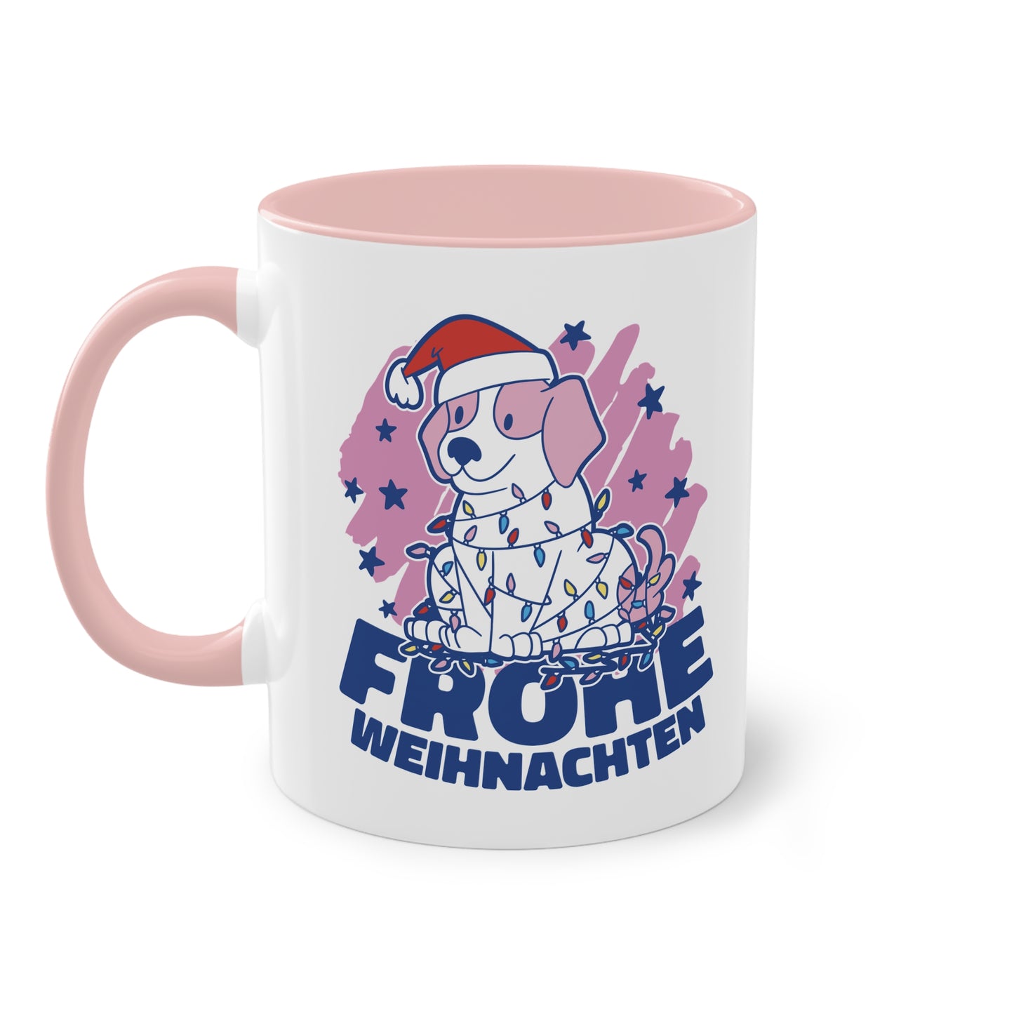 Frohe Weihnachten Hundetasse - Festliche Kaffeetasse für Hundefans