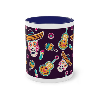 Mexikanische Fiesta Tasse - Fröhliches Totenkopf- und Sombrero-Design