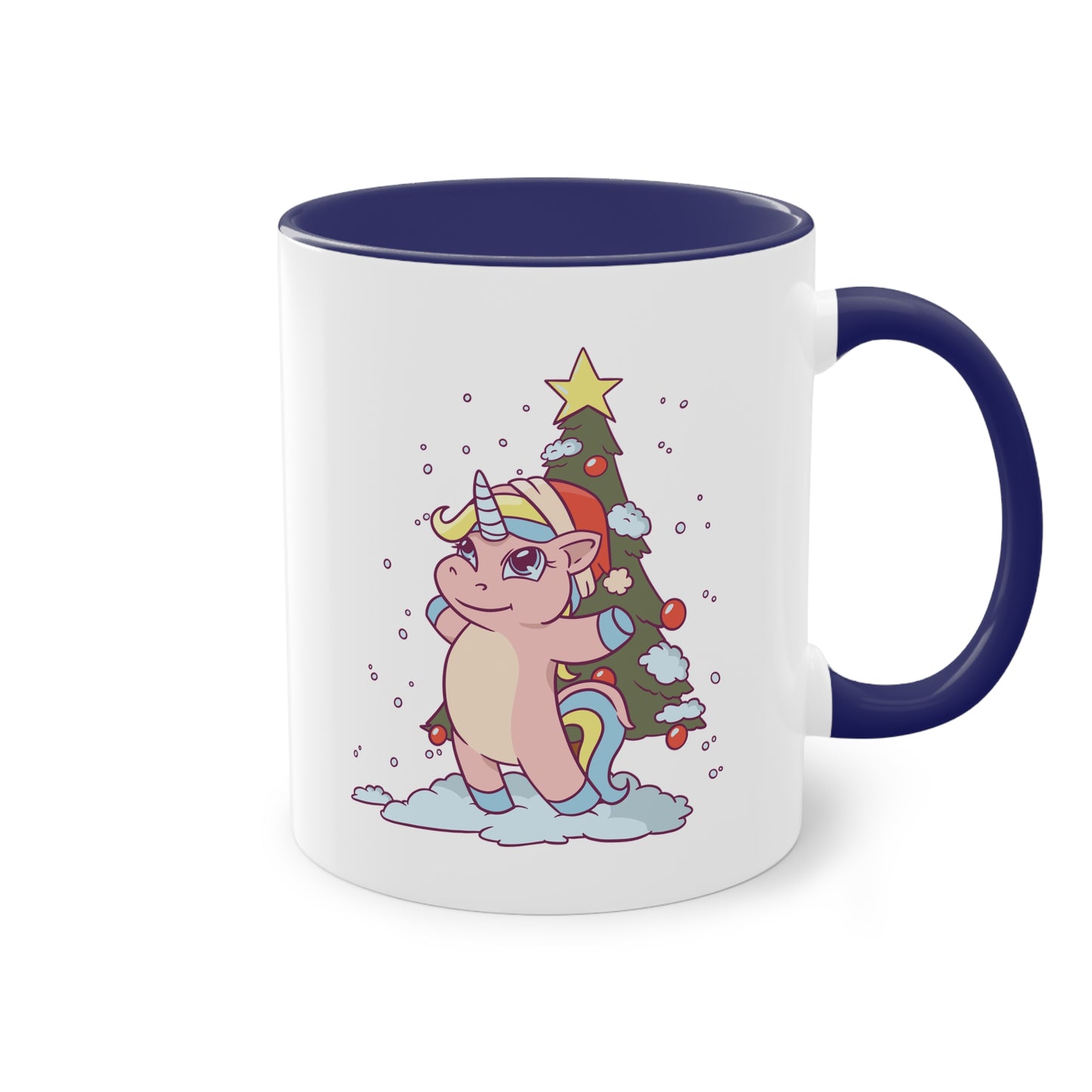 Weihnachtstasse mit Einhorn - Süßes Weihnachtsdesign