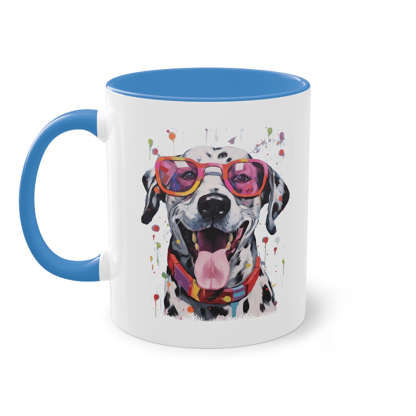 Dalmatiner mit Sonnenbrille Tasse - Coole Hunde Keramik Tasse