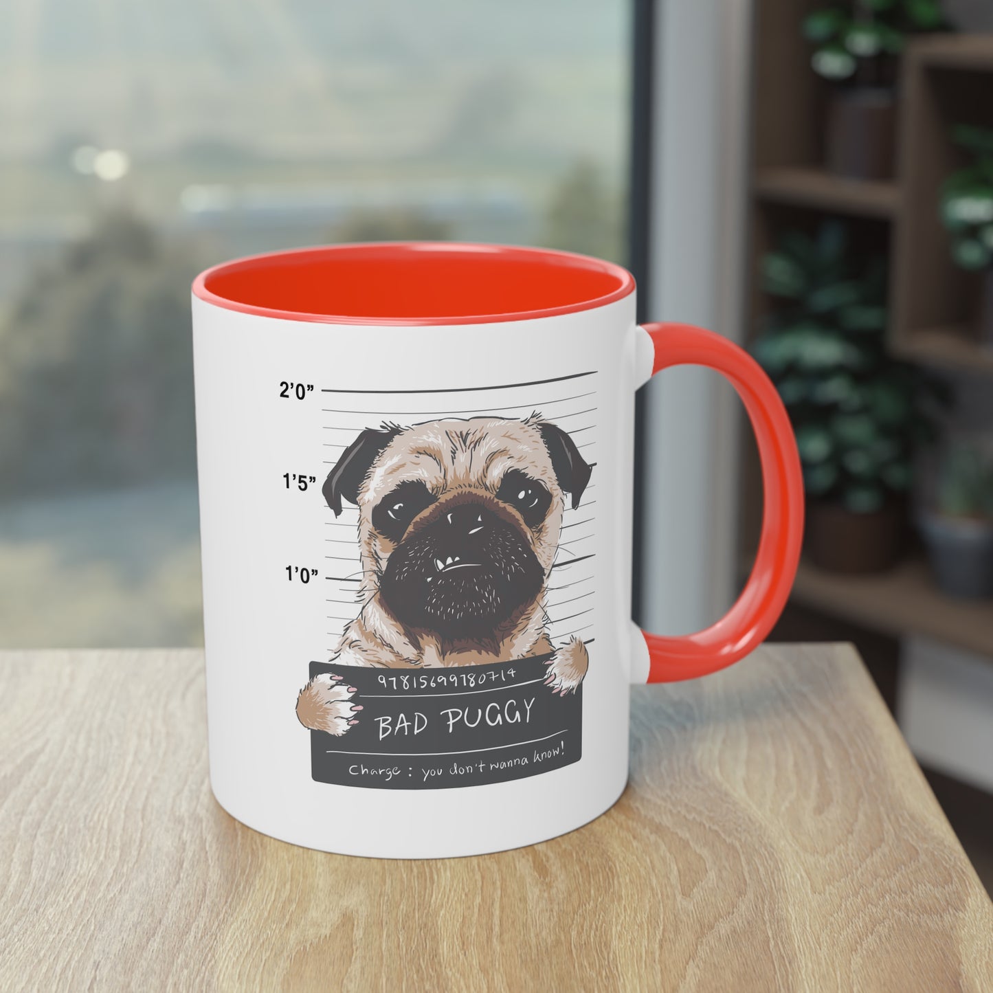 Bad Puggy Police: Mops auf Verbrecherjagd Tasse