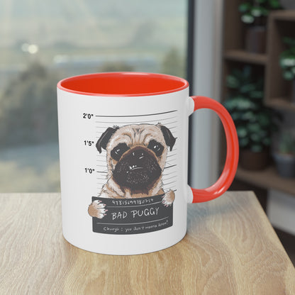 Bad Puggy Police: Mops auf Verbrecherjagd Tasse