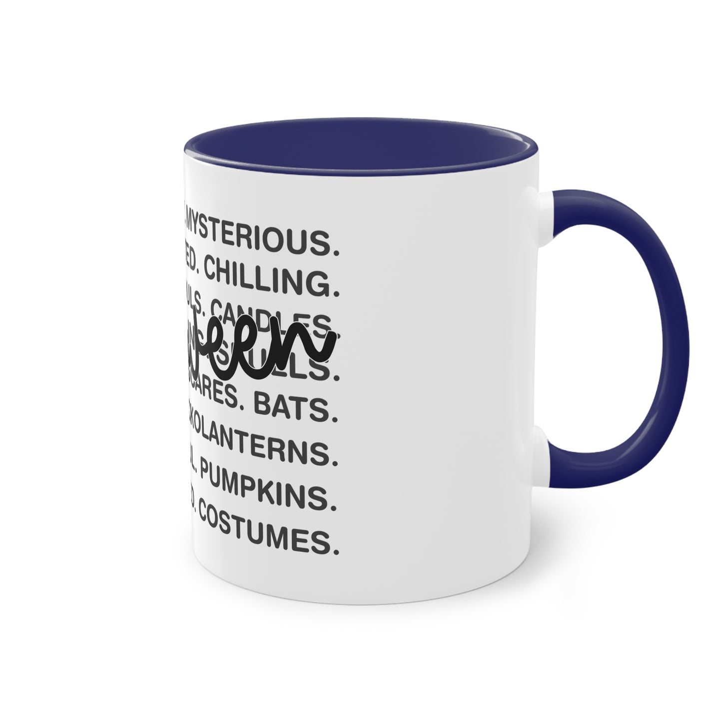 Halloween Tasse mit Wortwolke & Schriftzug | Gruseliges Herbst-Design