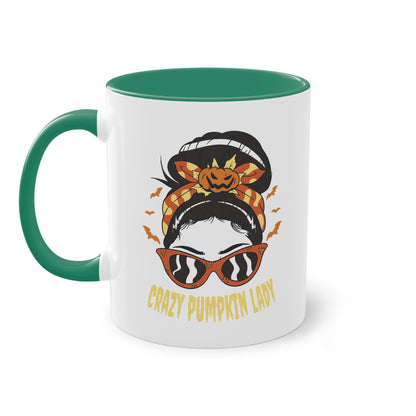 Crazy Pumpkin Lady Tasse - Lustige Halloween Keramik Tasse