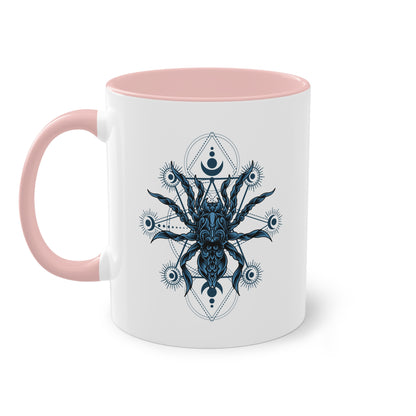 Tasse mit Ornament Spinne für Spinnenfans