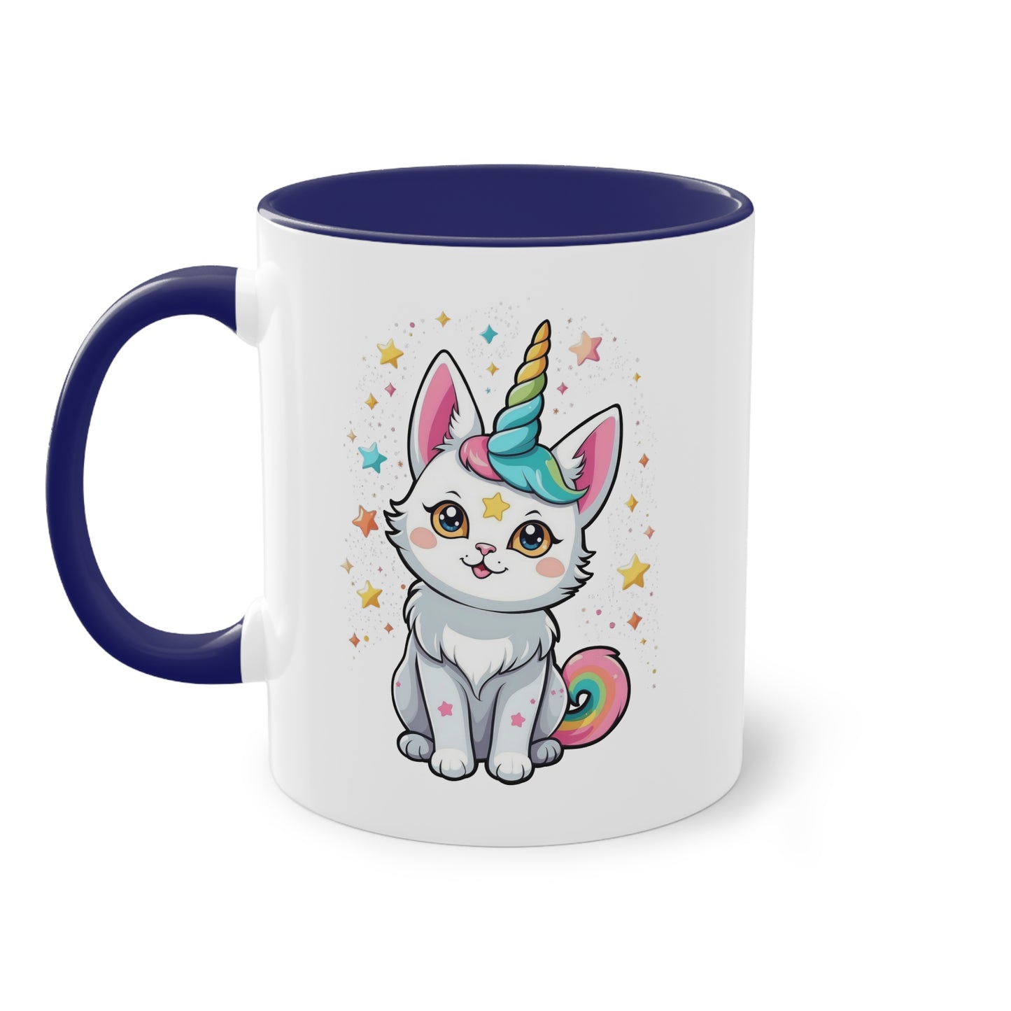 Magische Katzen-Einhorn Tasse - Keramik Tasse mit Einhornkatze Design