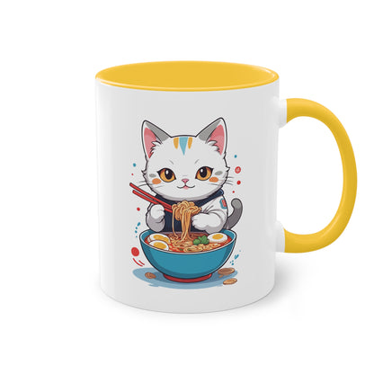 Kawaii Katze mit Ramen - Die Anime-Tasse mit Katzenmotiv