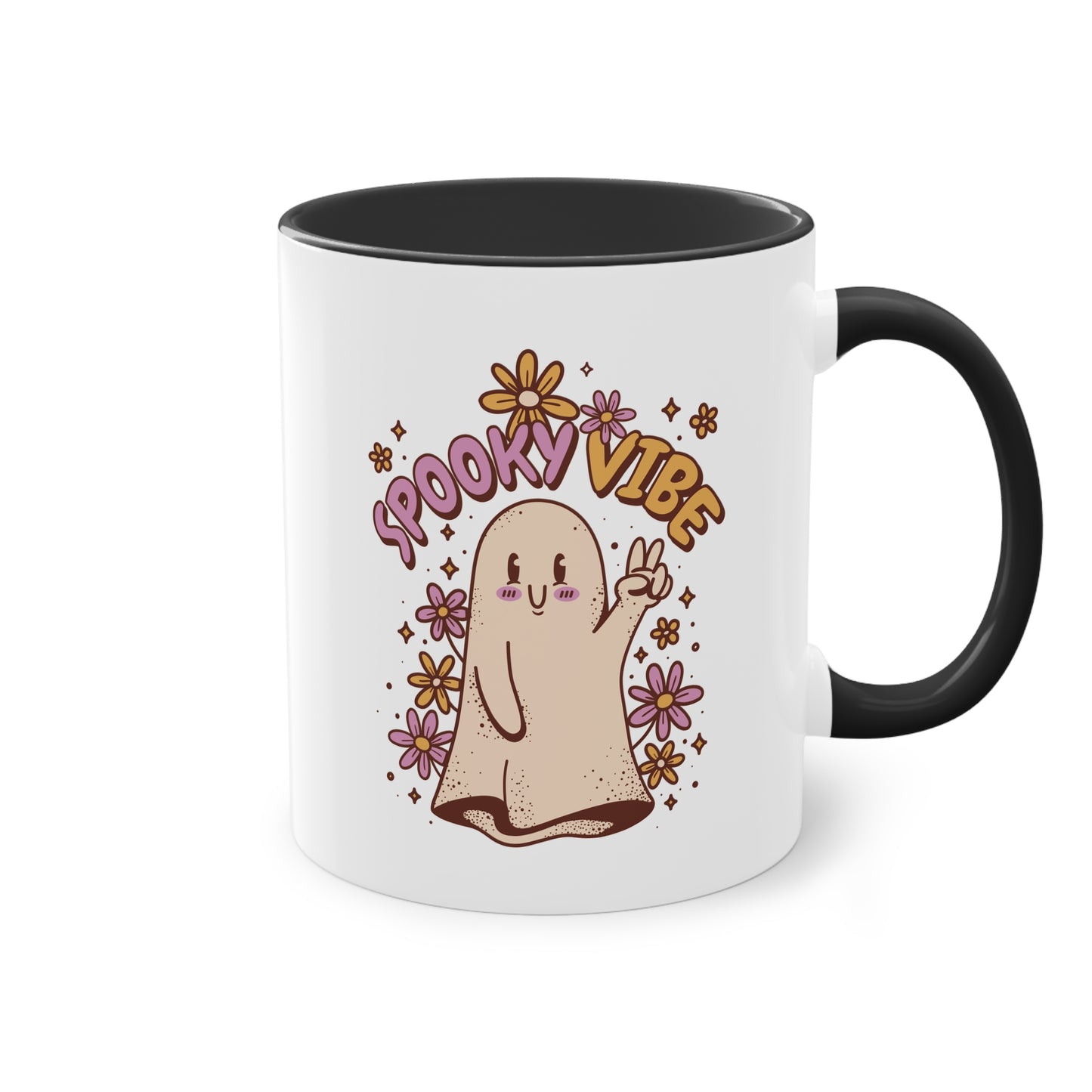 "Spooky Vibe" Tasse mit süßem Geist - Perfekt für Halloween-Fans