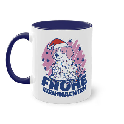 Frohe Weihnachten Hundetasse - Festliche Kaffeetasse für Hundefans