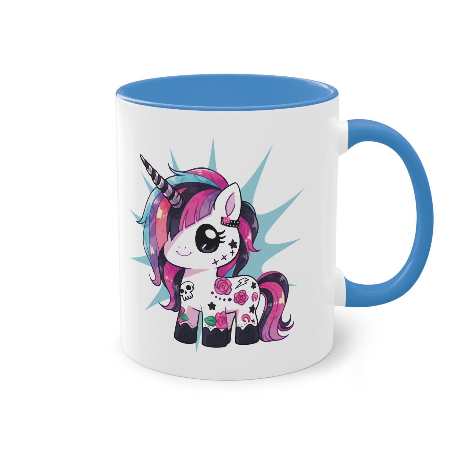 Tattoo Einhorn Tasse - Freches Design für Einhorn- und Tattoo-Fans