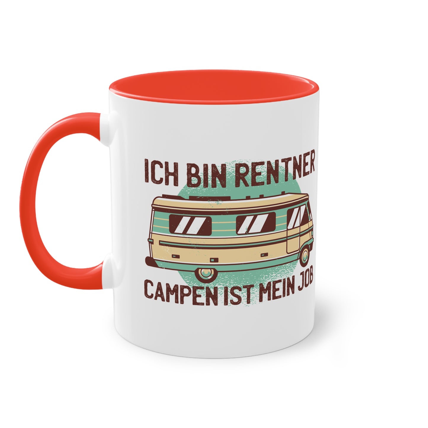 Camping Rentner Tasse: "Ich bin Rentner - Campen ist mein Job"