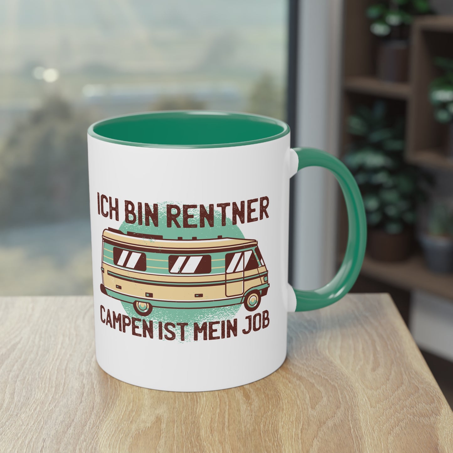 Camping Rentner Tasse: "Ich bin Rentner - Campen ist mein Job"