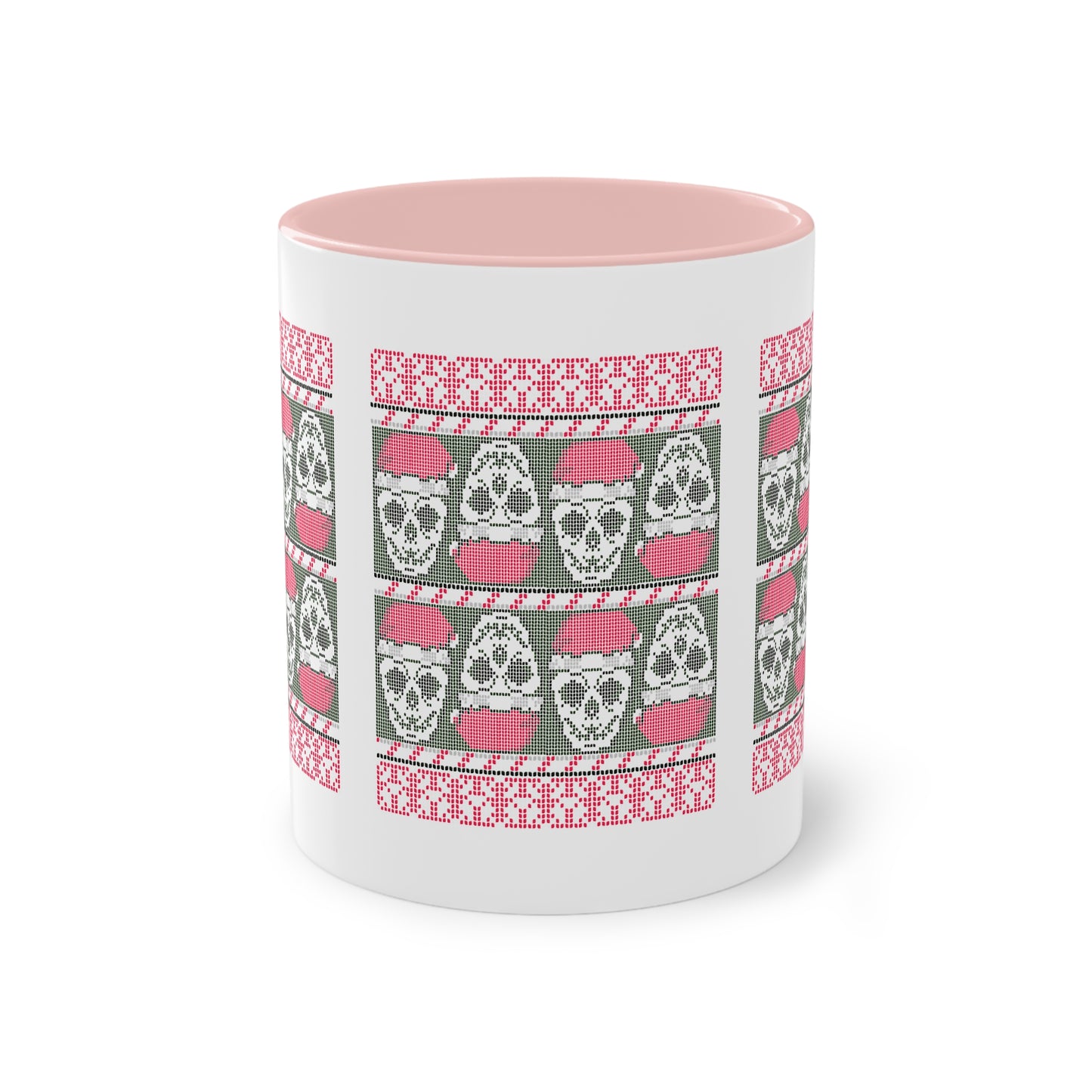 Ugly Sweater Totenkopf Tasse - Weihnachtlicher Grusel mit Stil