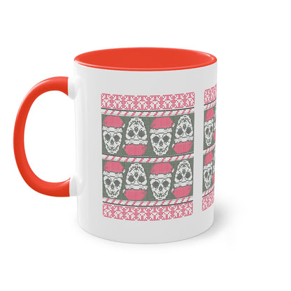 Ugly Sweater Totenkopf Tasse - Weihnachtlicher Grusel mit Stil