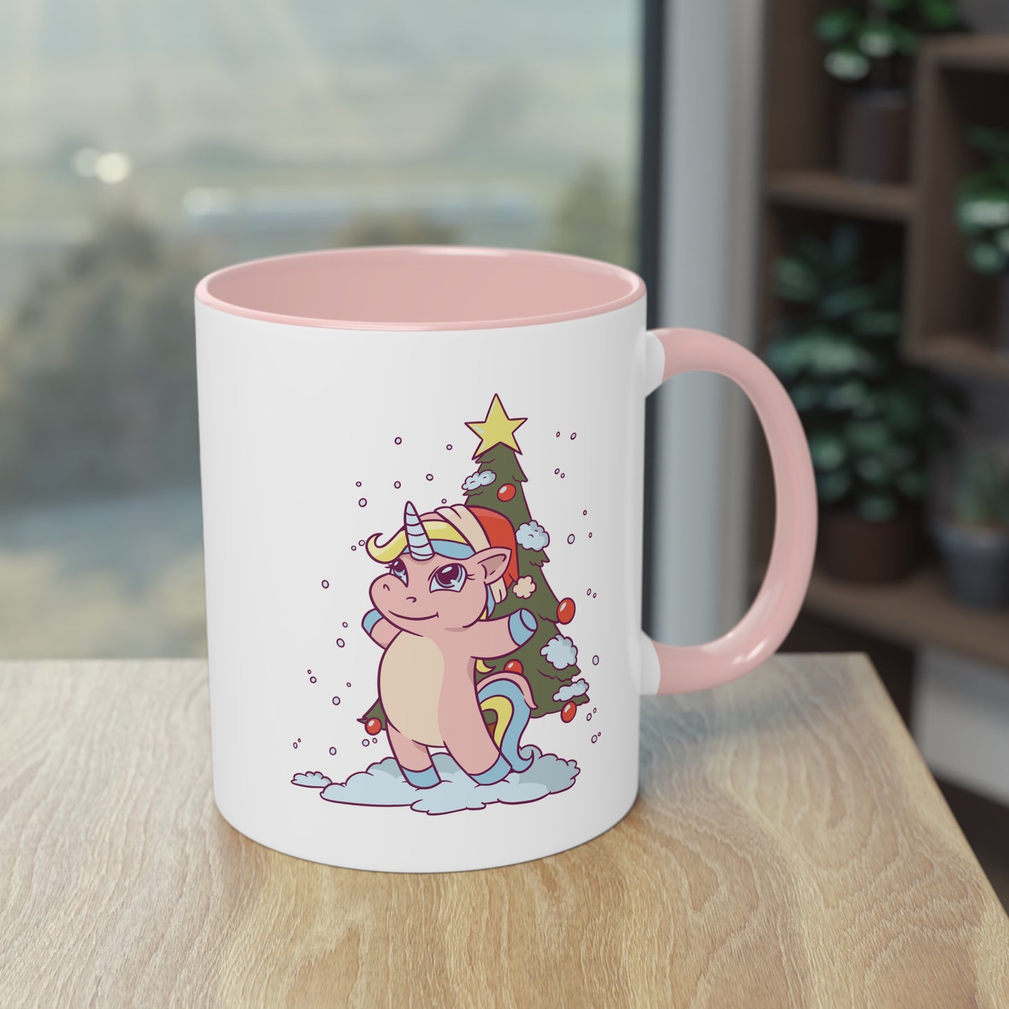 Weihnachtstasse mit Einhorn - Süßes Weihnachtsdesign