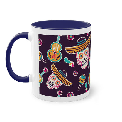 Mexikanische Fiesta Tasse - Fröhliches Totenkopf- und Sombrero-Design