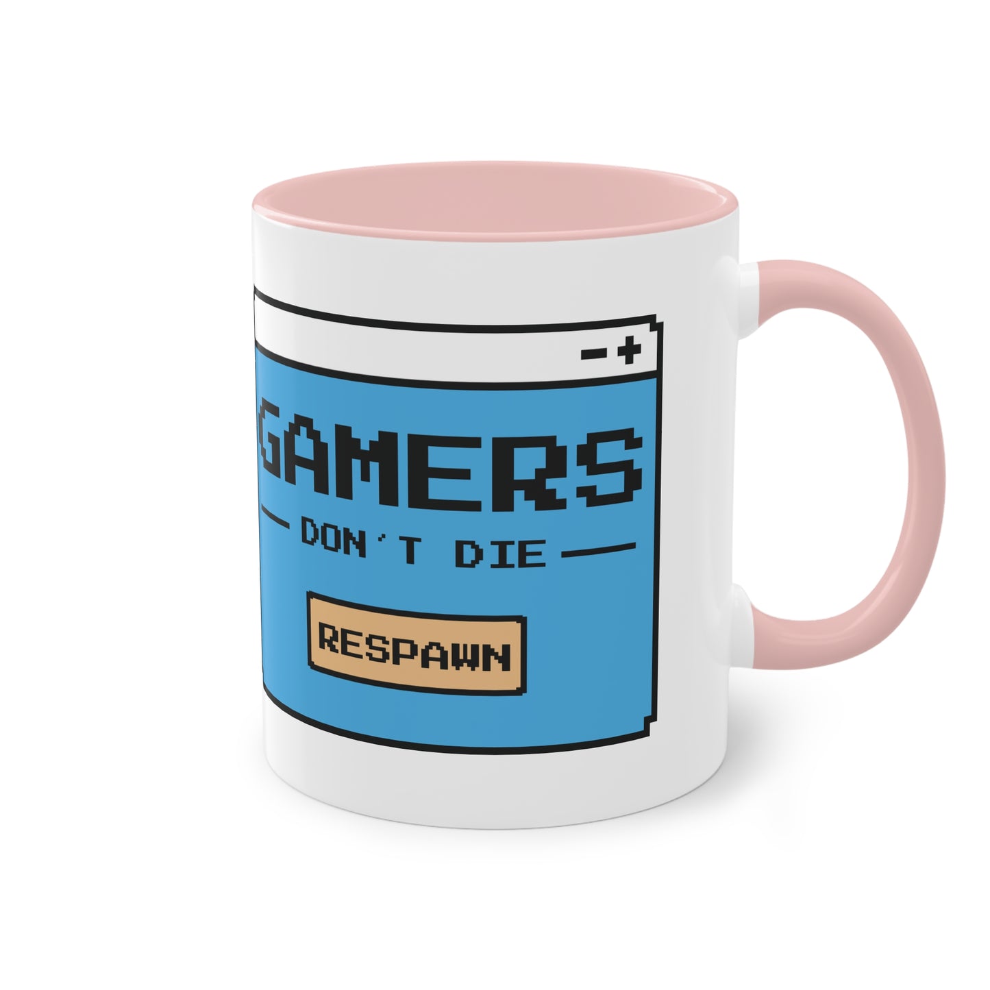 Gamers Don't Die Tasse - Lustige Gamer Keramik Tasse mit Respawn Design