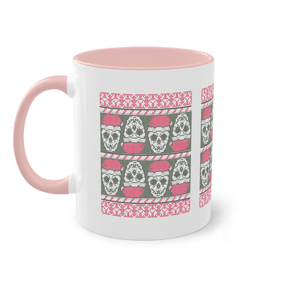 Ugly Sweater Totenkopf Tasse - Weihnachtlicher Grusel mit Stil