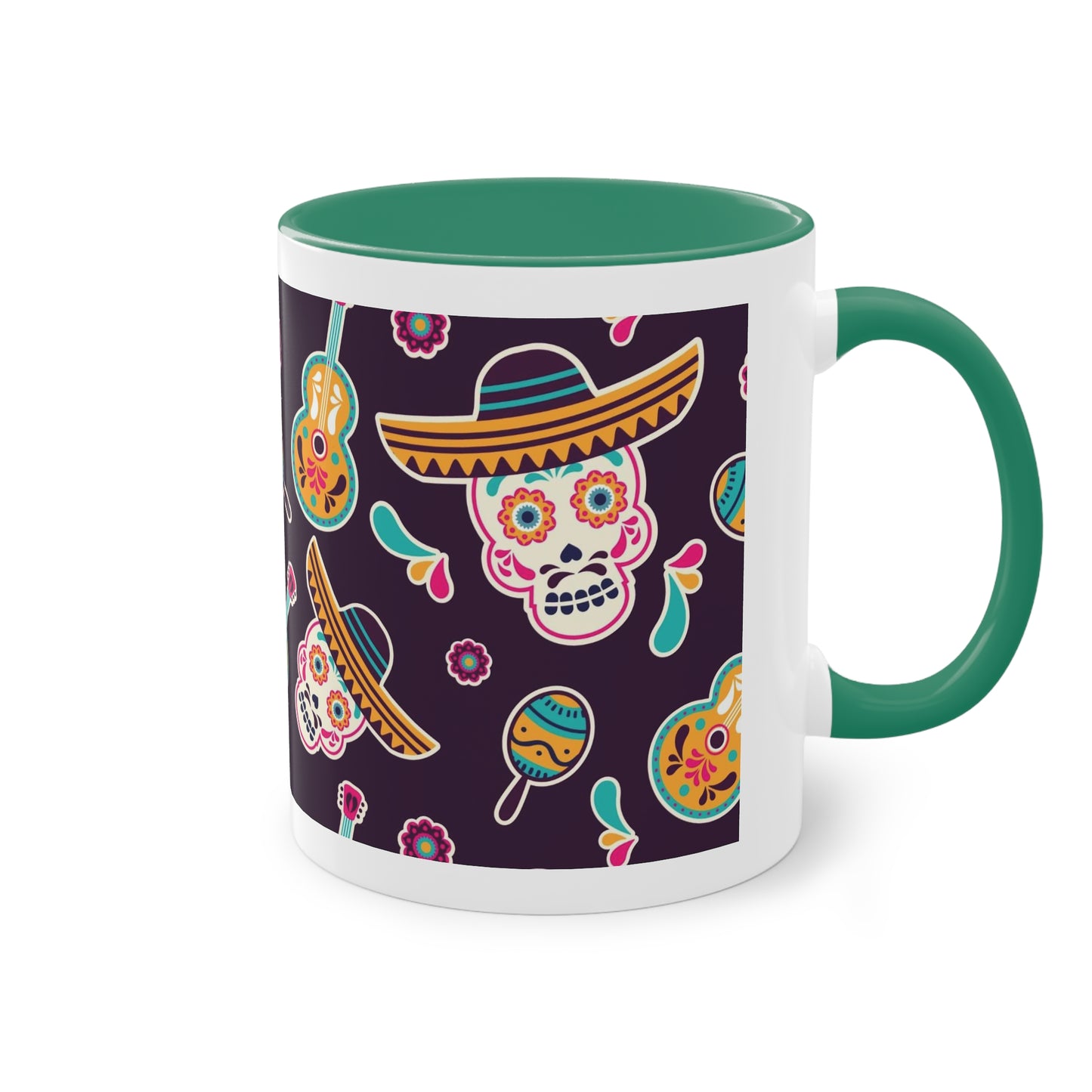 Mexikanische Fiesta Tasse - Fröhliches Totenkopf- und Sombrero-Design