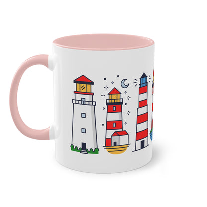 Leuchtturmpanorama - Die Nordsee Leuchtturm Tasse