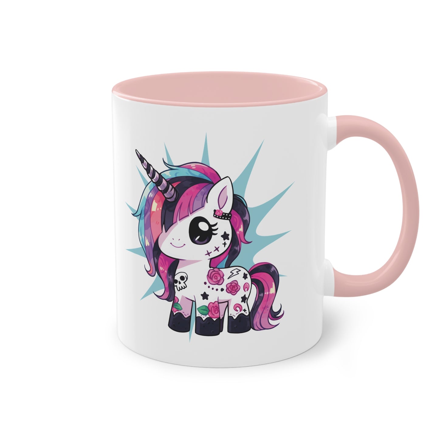 Tattoo Einhorn Tasse - Freches Design für Einhorn- und Tattoo-Fans