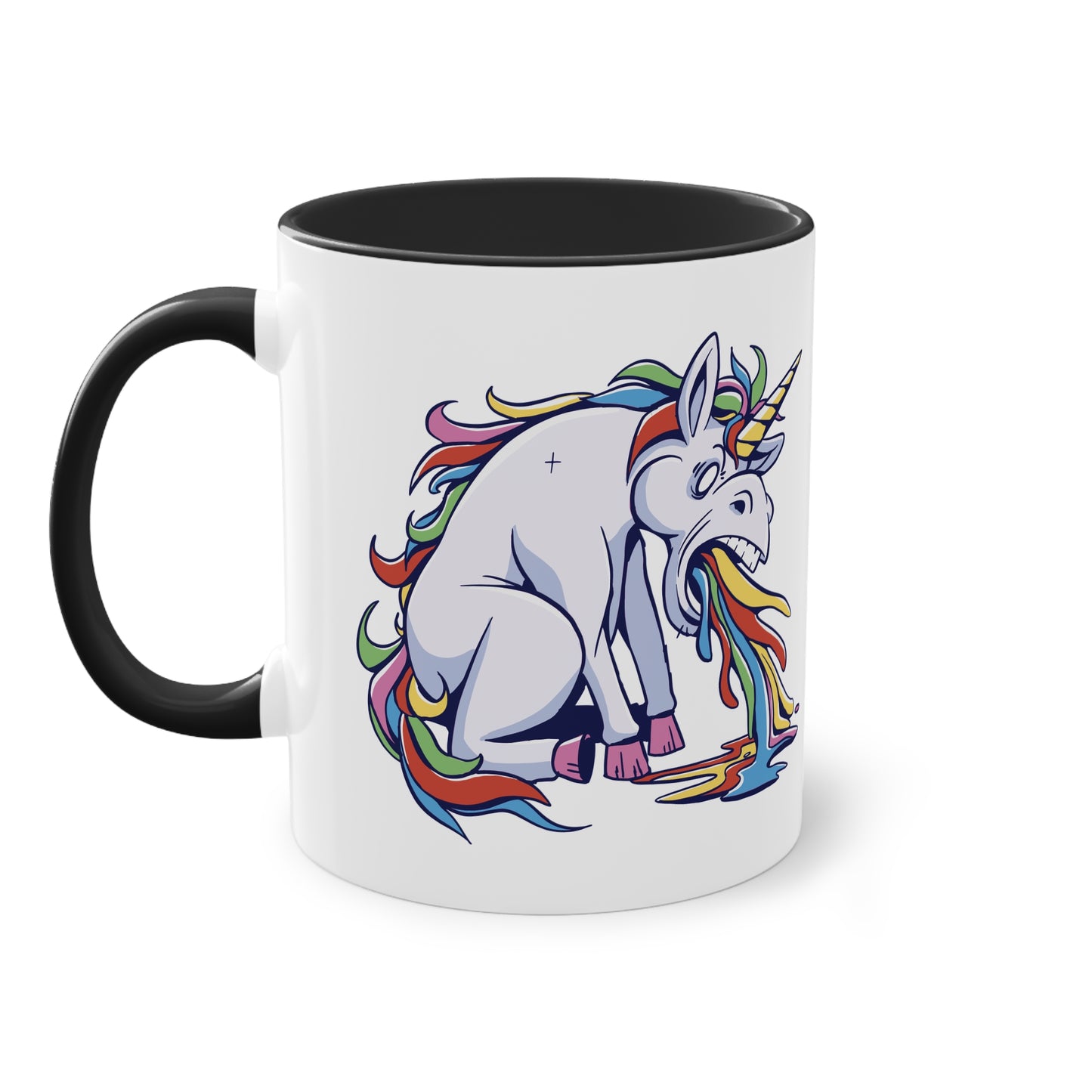 Kotzendes Einhorn Tasse - Lustiges und buntes Design für gute Laune