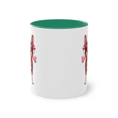 Süße French Bulldog Tasse mit Herzbrille für Hunde Fans