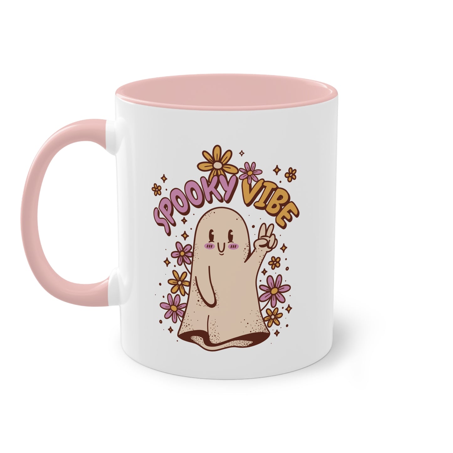 "Spooky Vibe" Tasse mit süßem Geist - Perfekt für Halloween-Fans