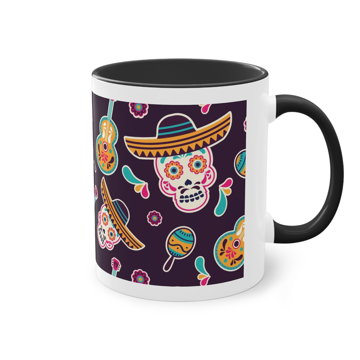 Mexikanische Fiesta Tasse - Fröhliches Totenkopf- und Sombrero-Design